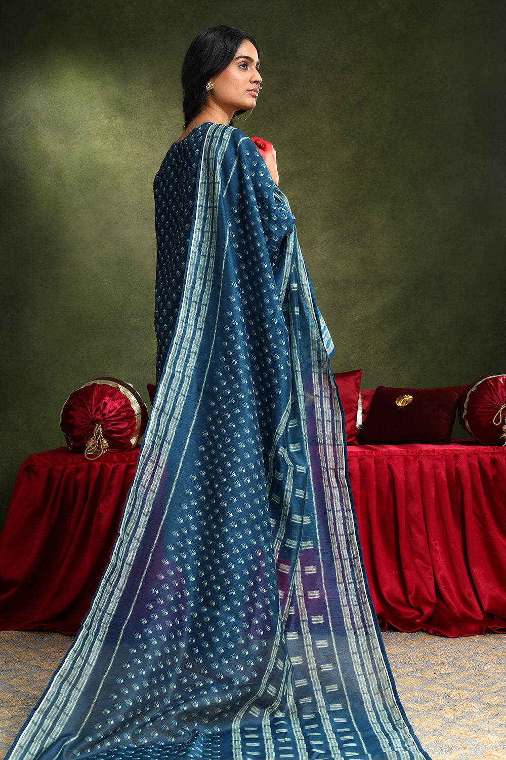 Blue Chanderi Suit Set | HER-405