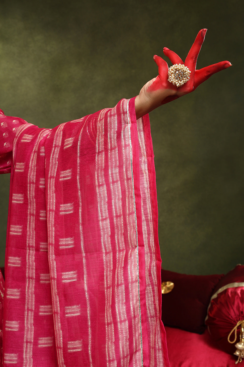 Pink Chanderi Suit Set | HER-405