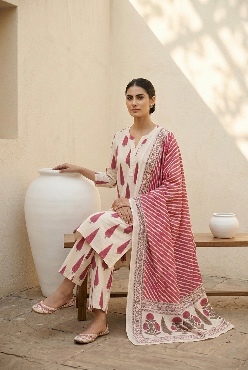 Gulnaar Vatika Cotton Suit Set | HER-711