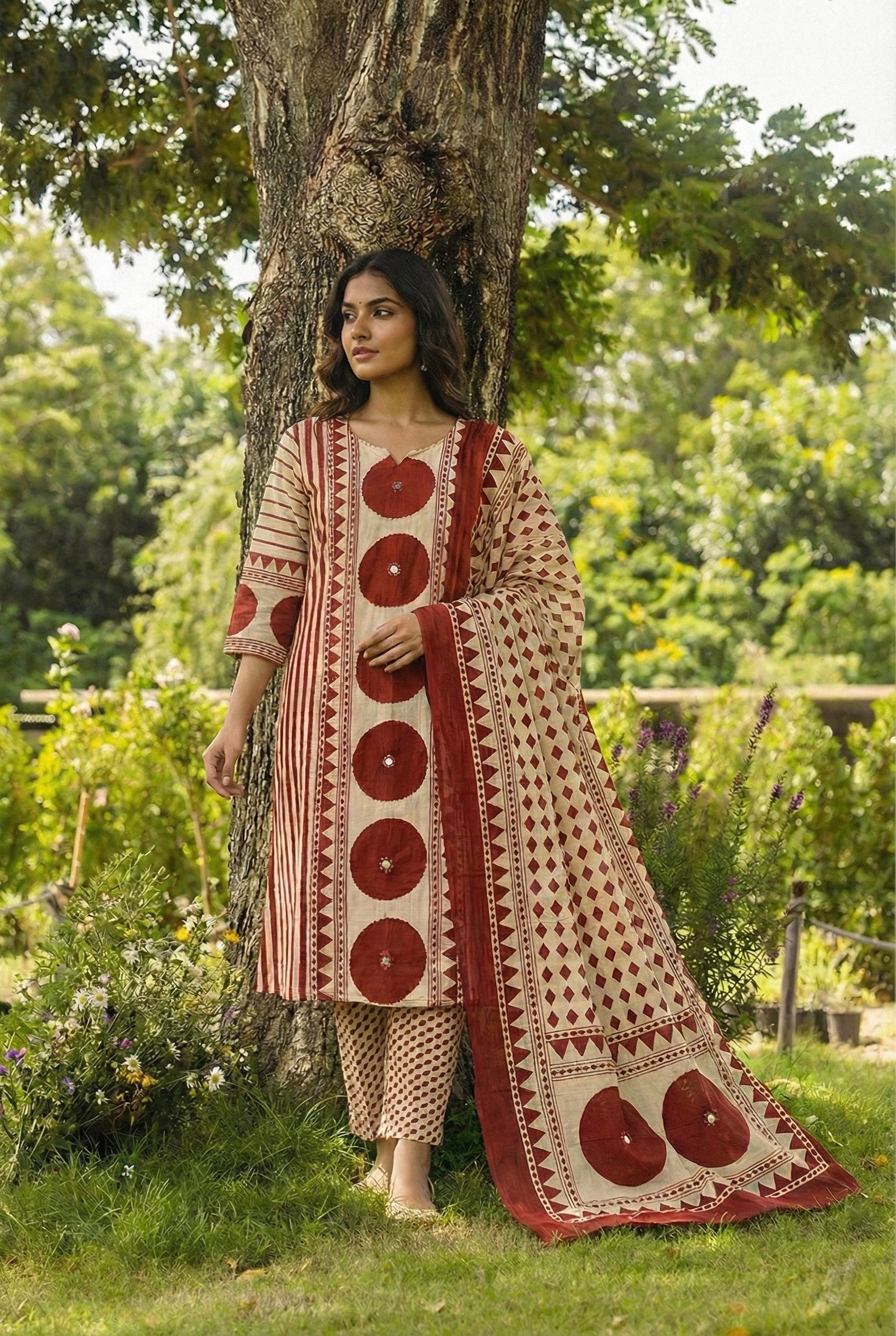 Chakra Sutra Rust Suit Set | HER-692
