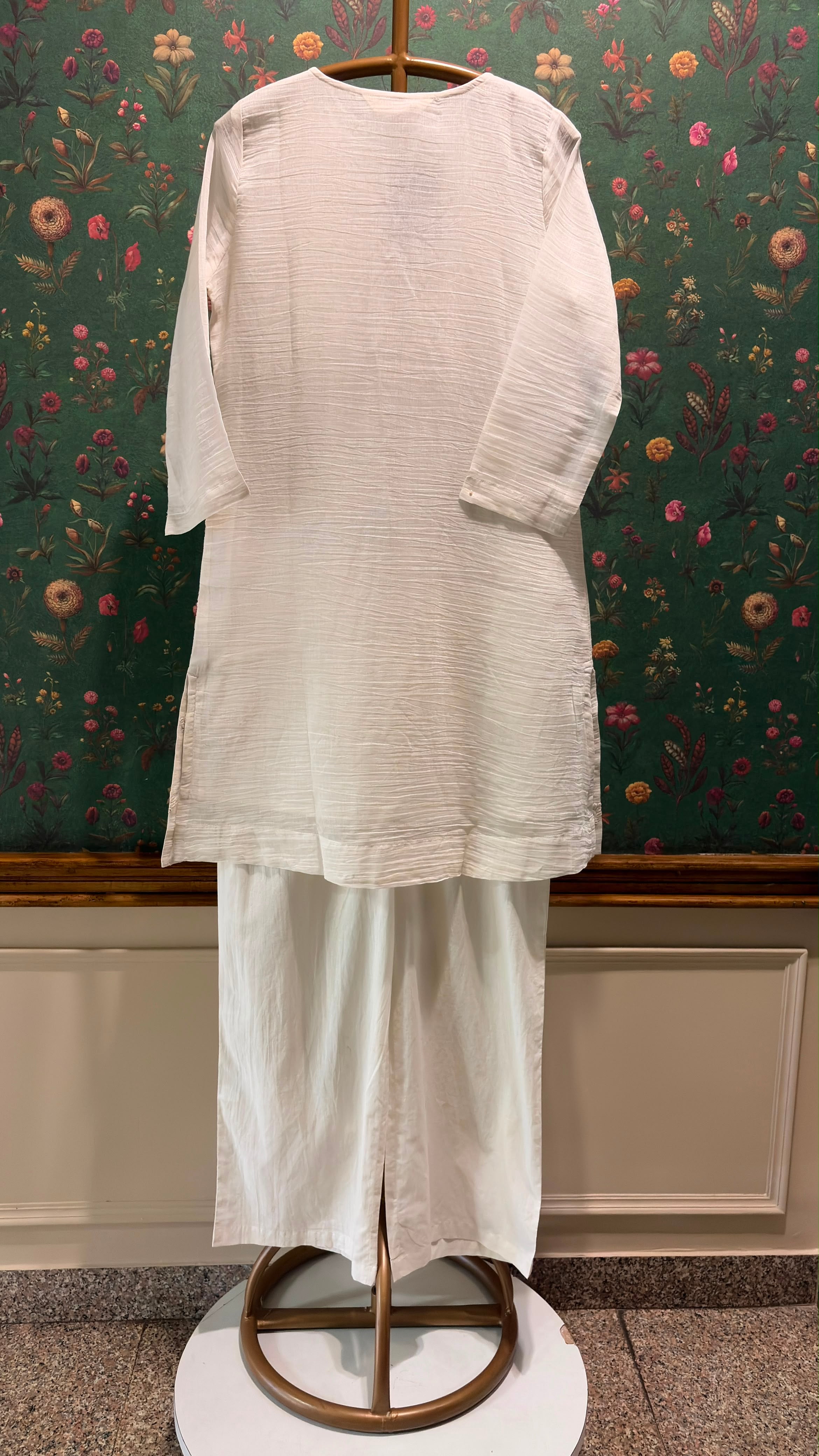 Ivory Mul-Chanderi Kurta Set