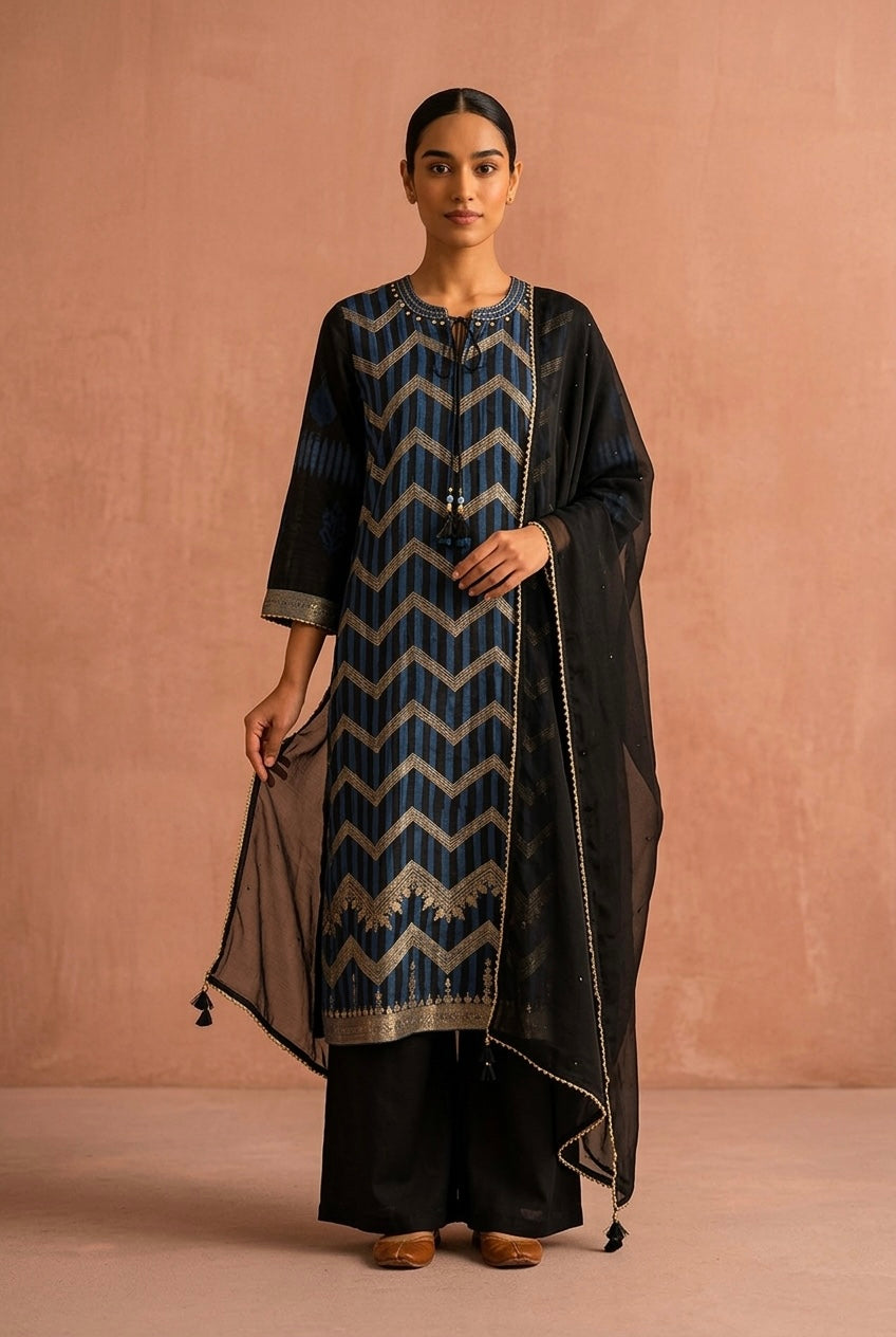 Blue Heritage Suit Set | HER-640