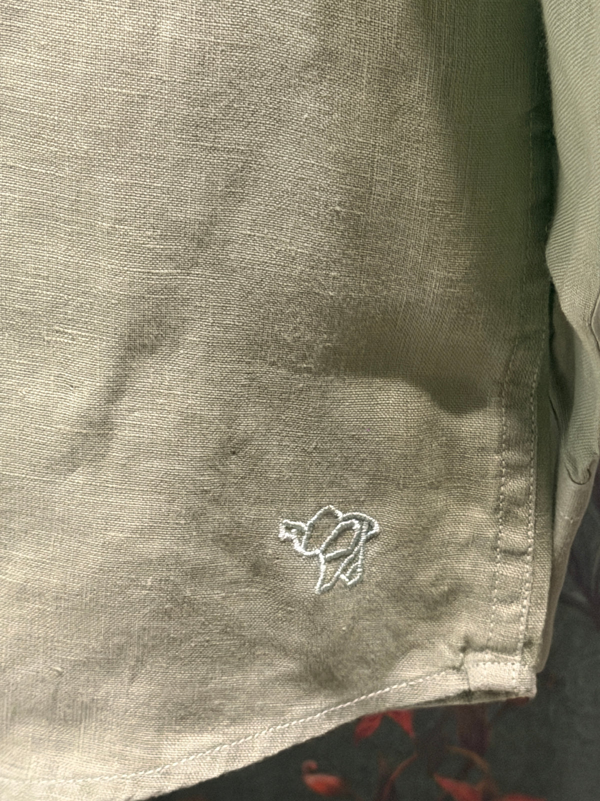 Men’s Sage Green Pure Linen Full Sleeves Shirt