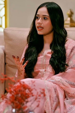 Pastel Pink Chanderi Suit Set | HER-252