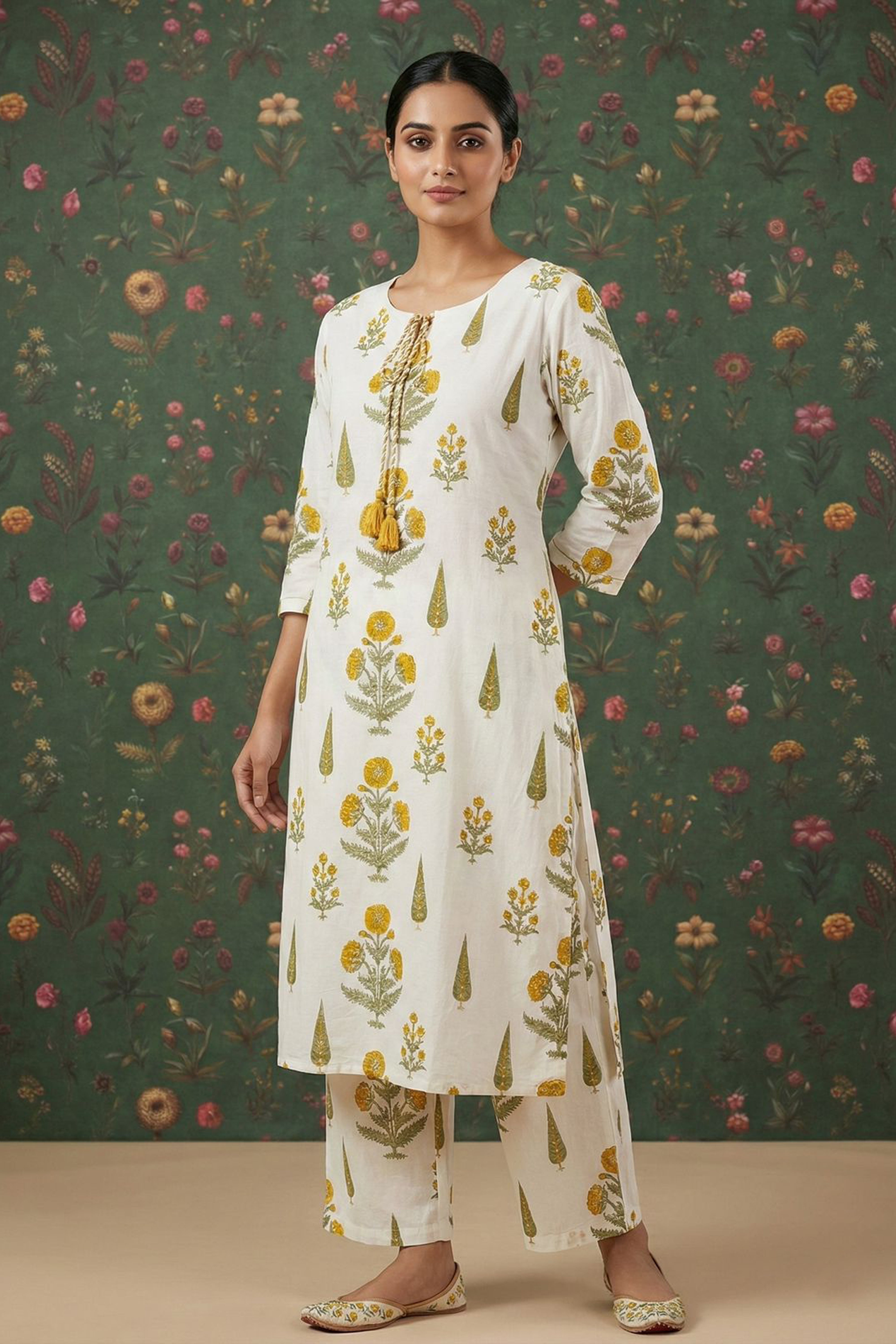 Bloom & Thread Kurta/Co-ord Set - Mustard
