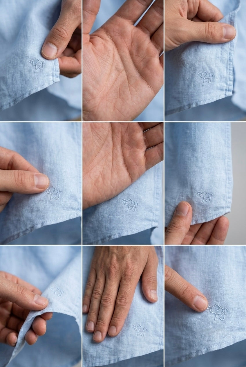 Pastel Blue Men’s Pure Linen Full Sleeves Shirt