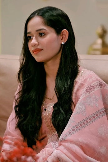 Pastel Pink Chanderi Suit Set | HER-252