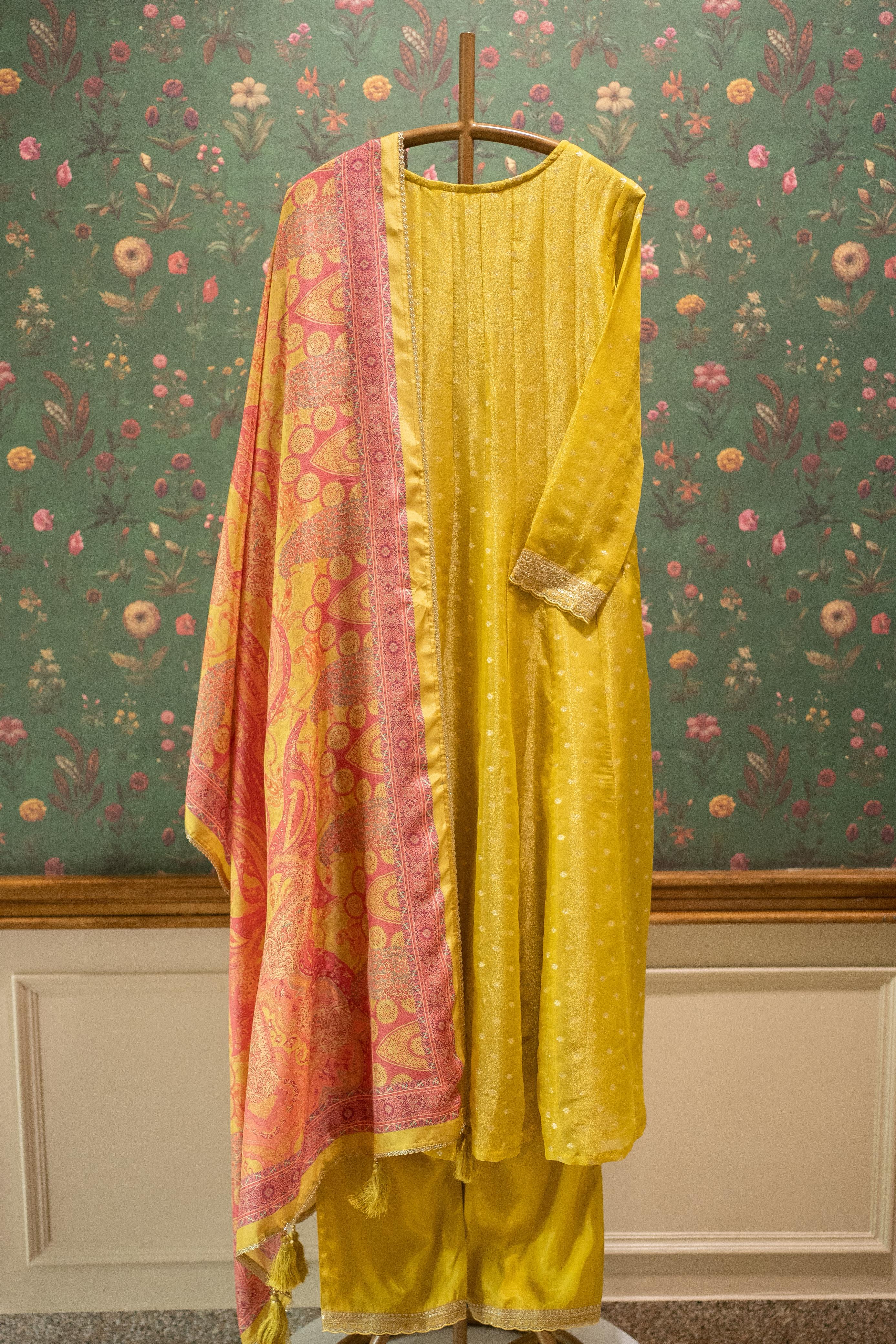 Yellow Kashish Chanderi Silk Suit Set | HER-561