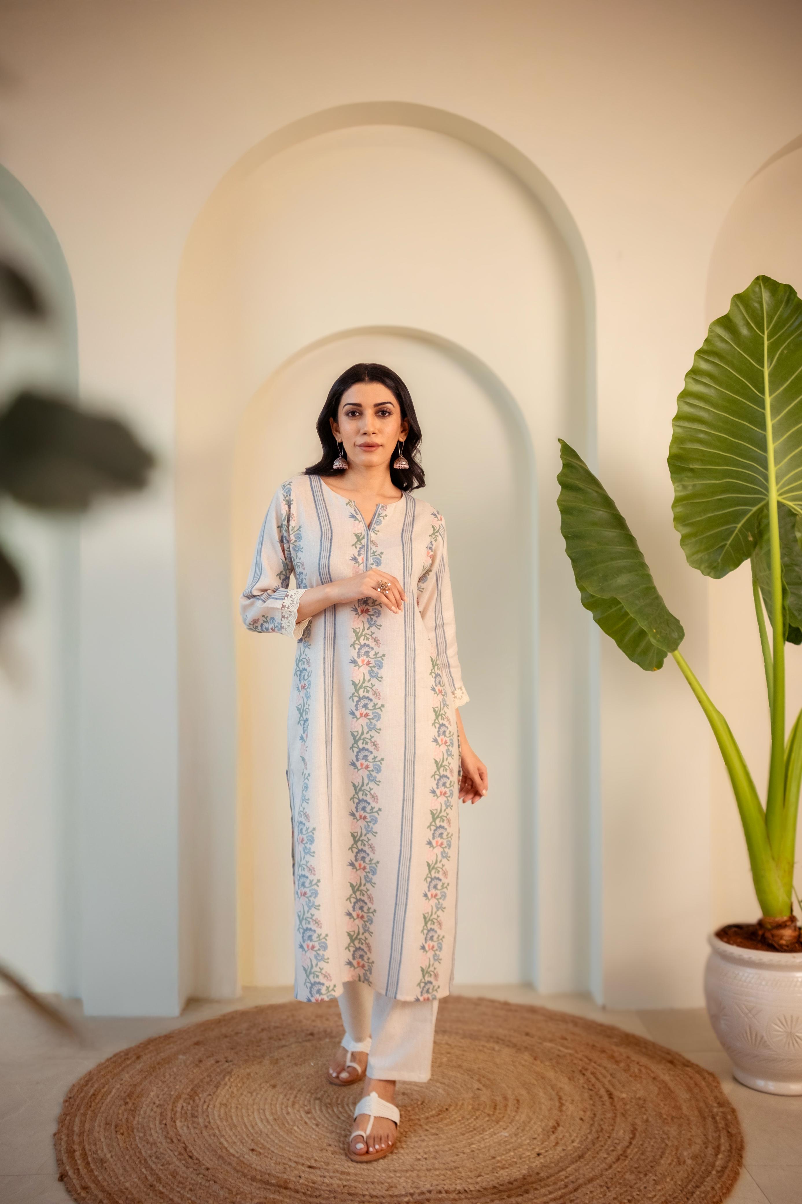 Gulzaar Handloom Cotton Kurta/Co-ord Set | HER-532