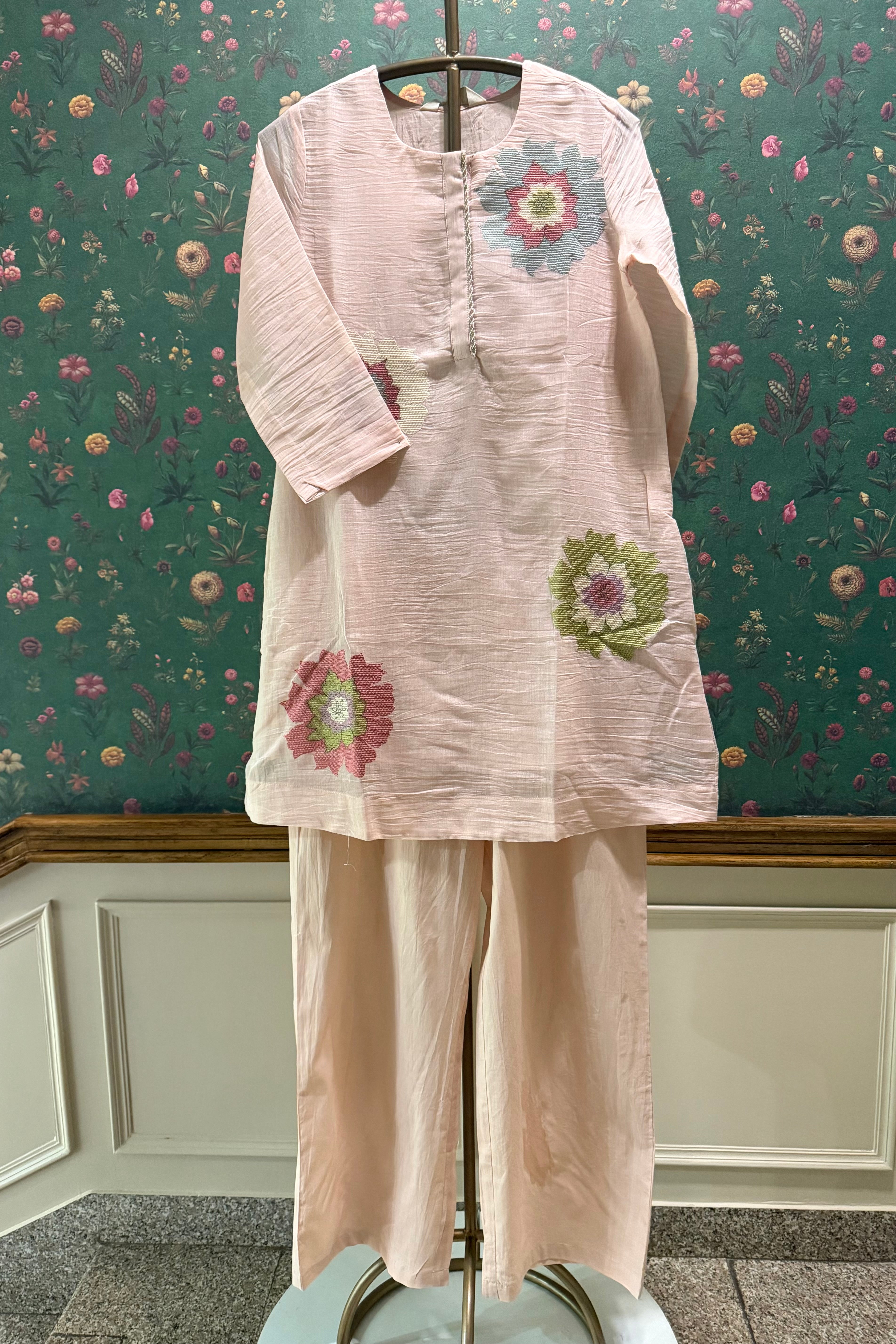 Blush Bloom Handcrafted Co-ord Set | HER-623