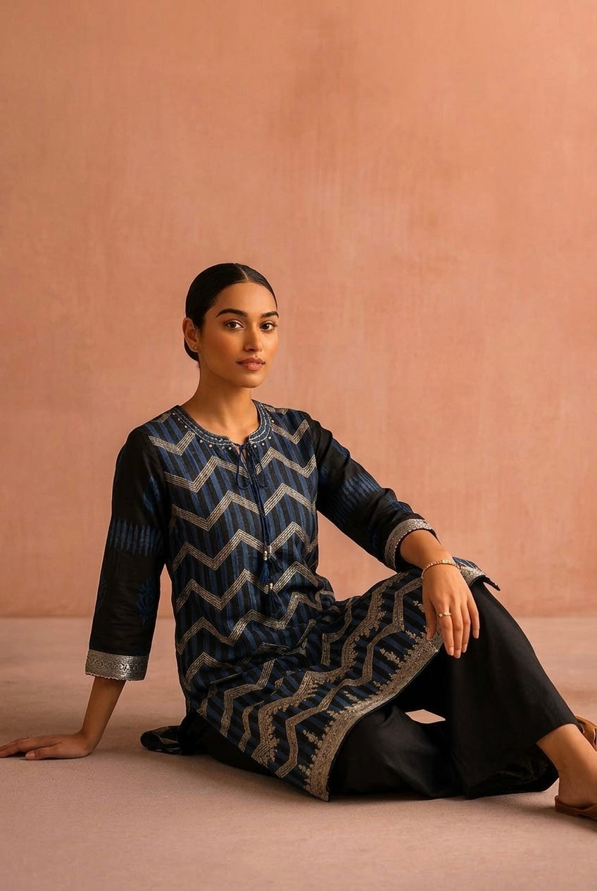 Blue Heritage Suit Set | HER-640