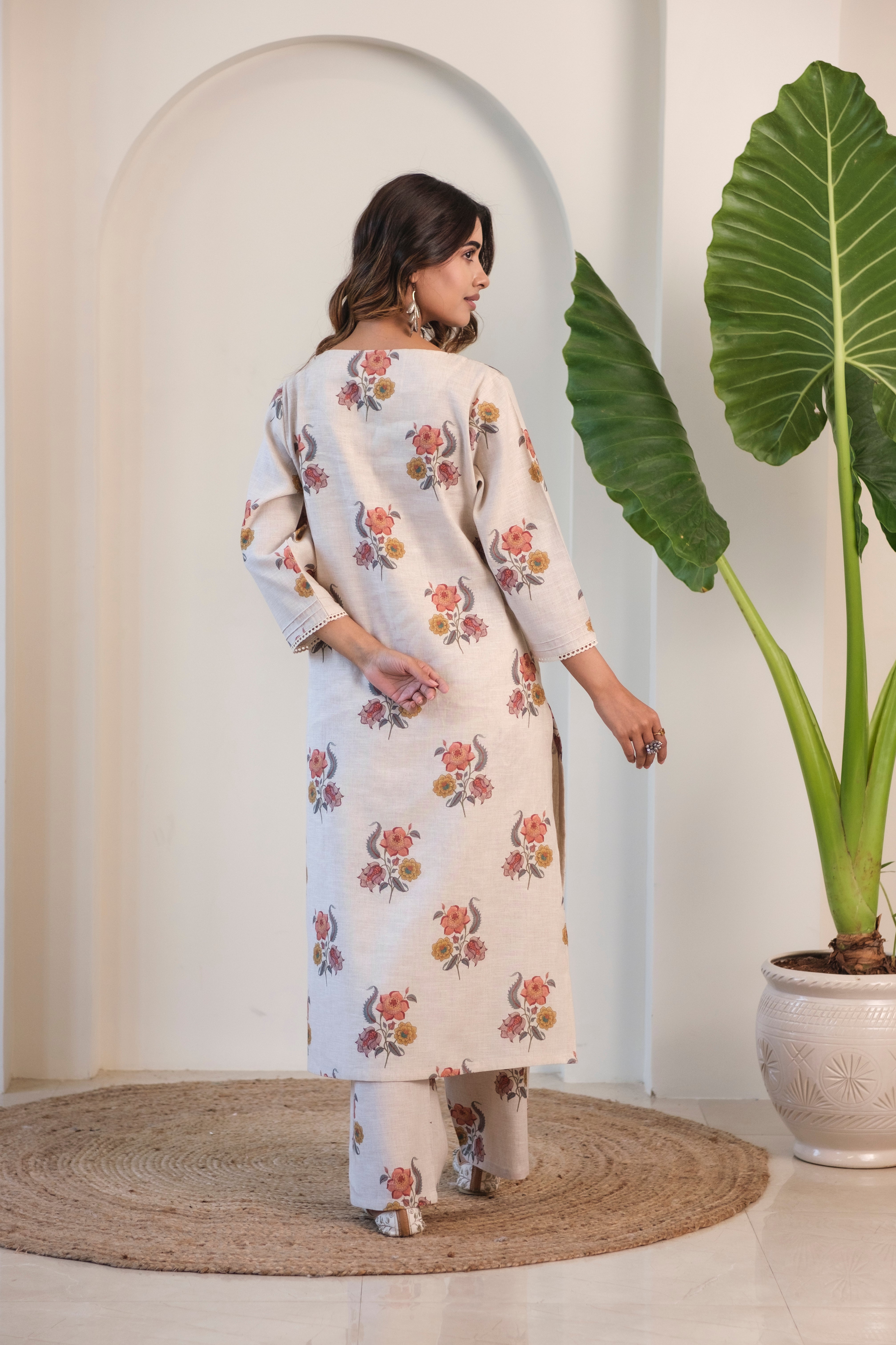 Gulbagh Pure Linen Co-ord/Kurta Set