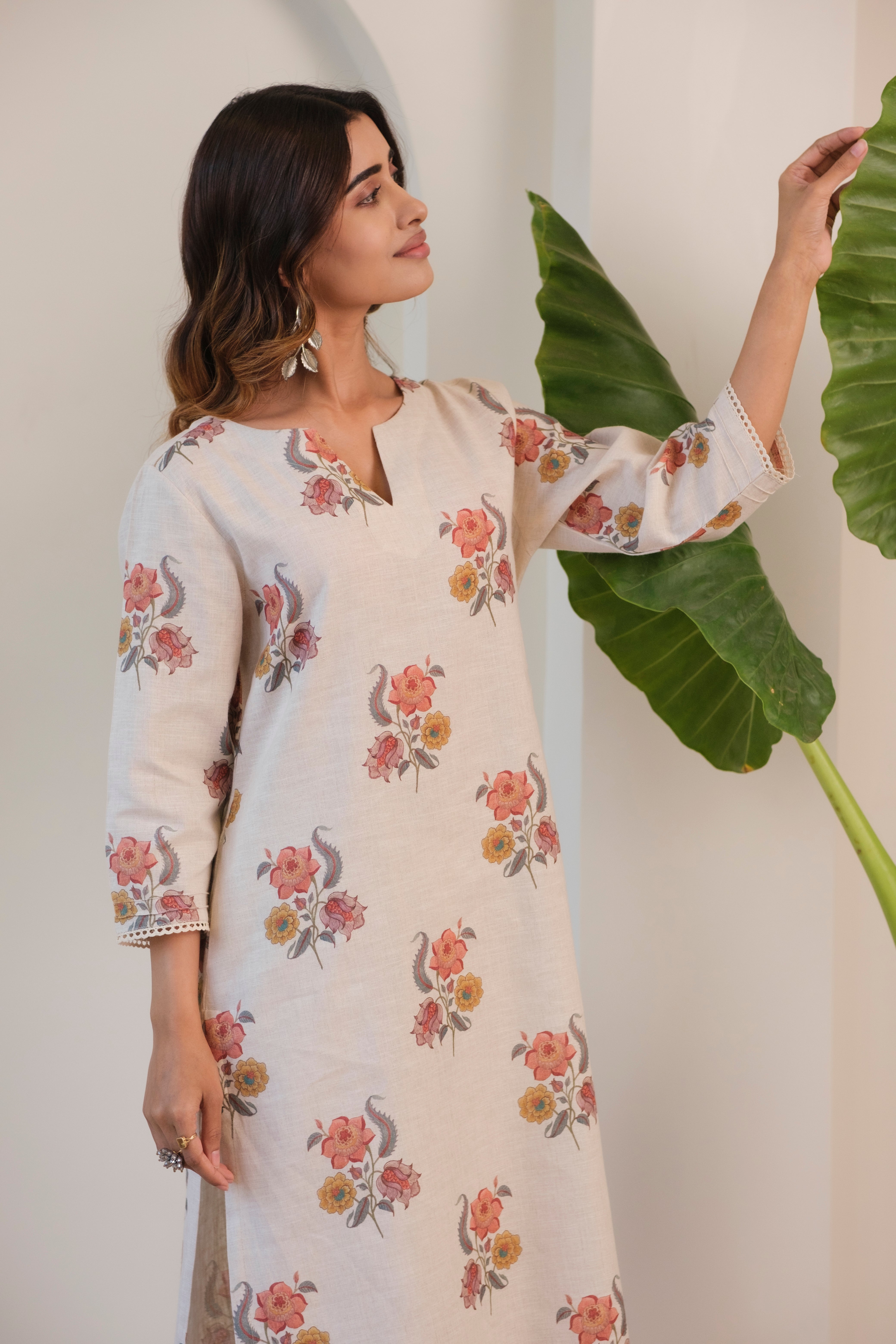 Gulbagh Pure Linen Co-ord/Kurta Set