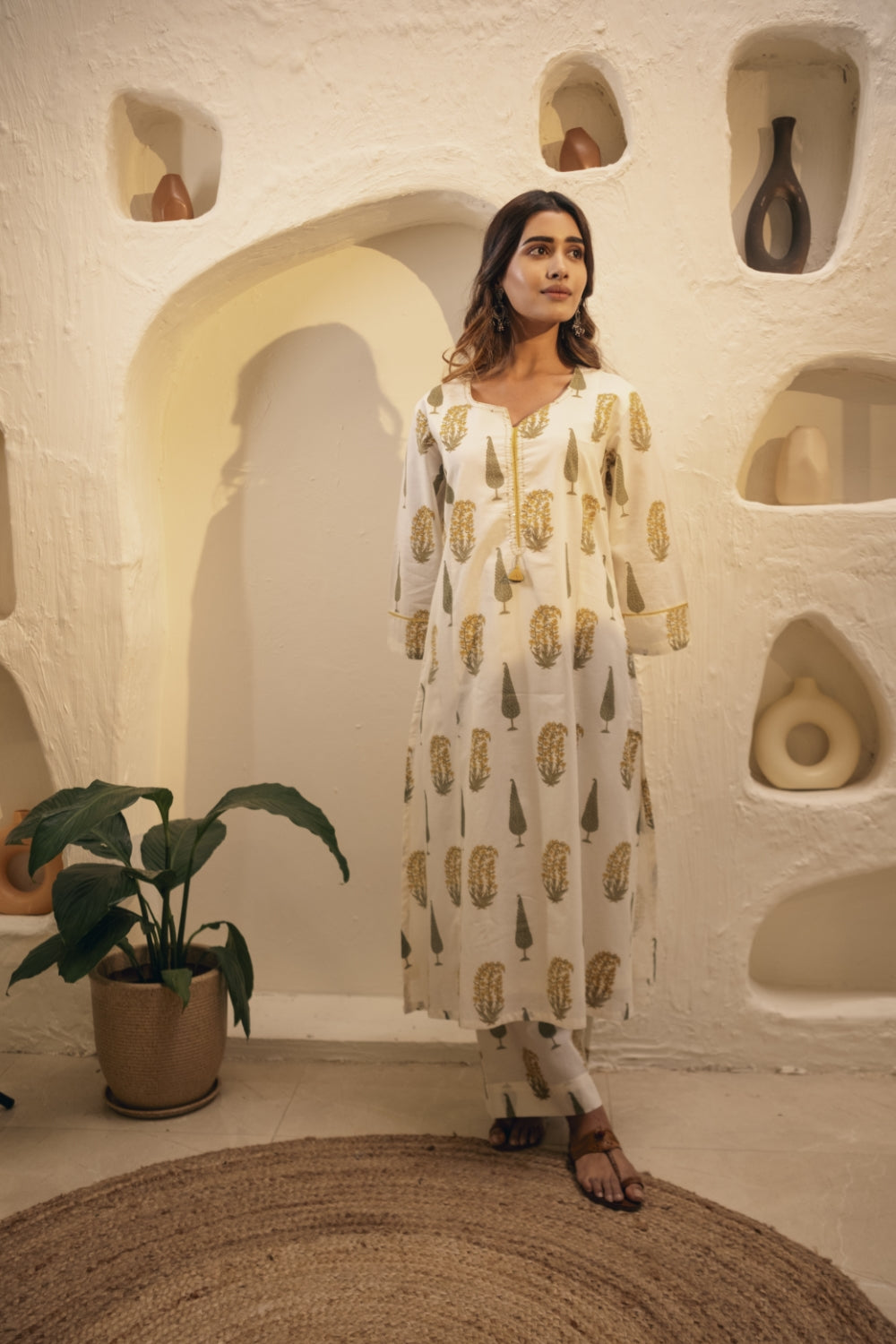 Paisley Hand-block Cotton Kurta/Co-ord Set