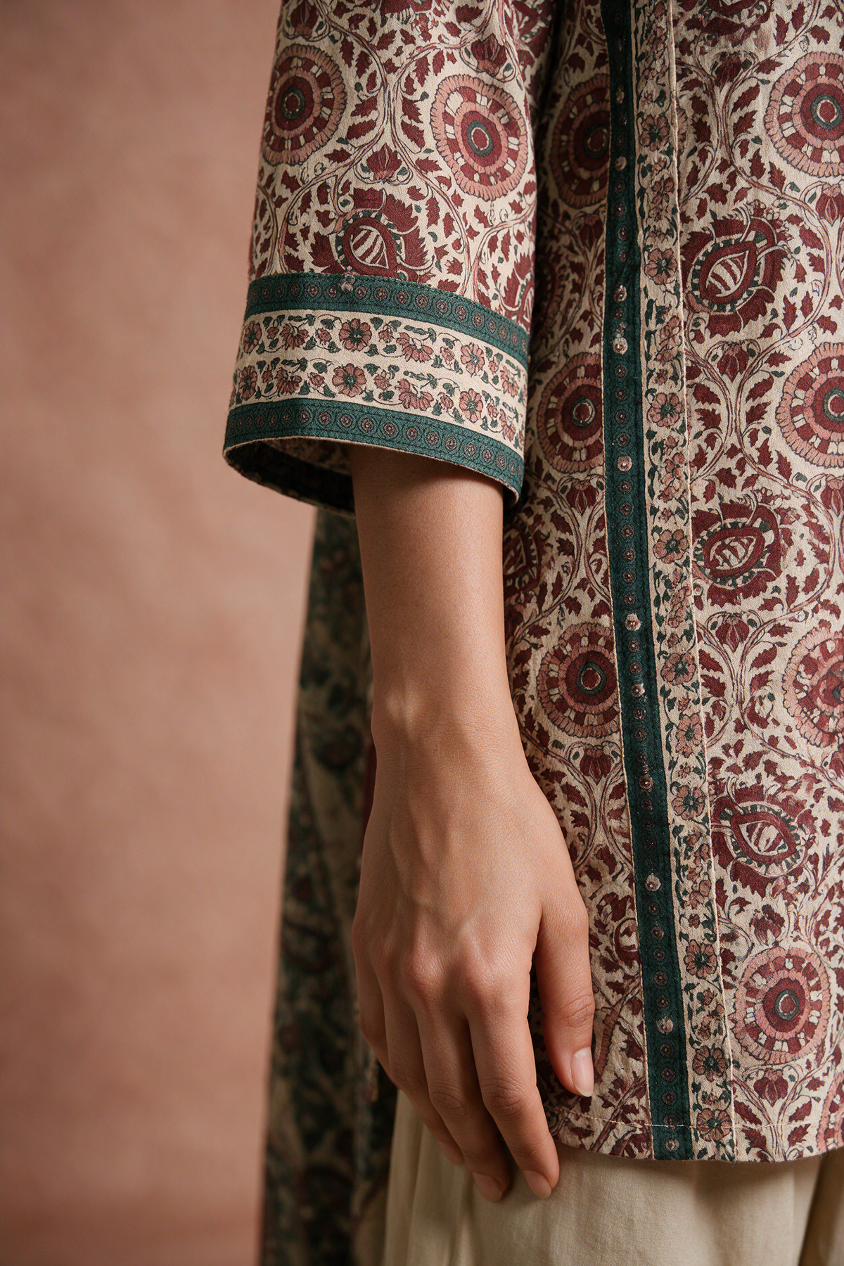 Maroon & Ivory Farshi Salwar Set
