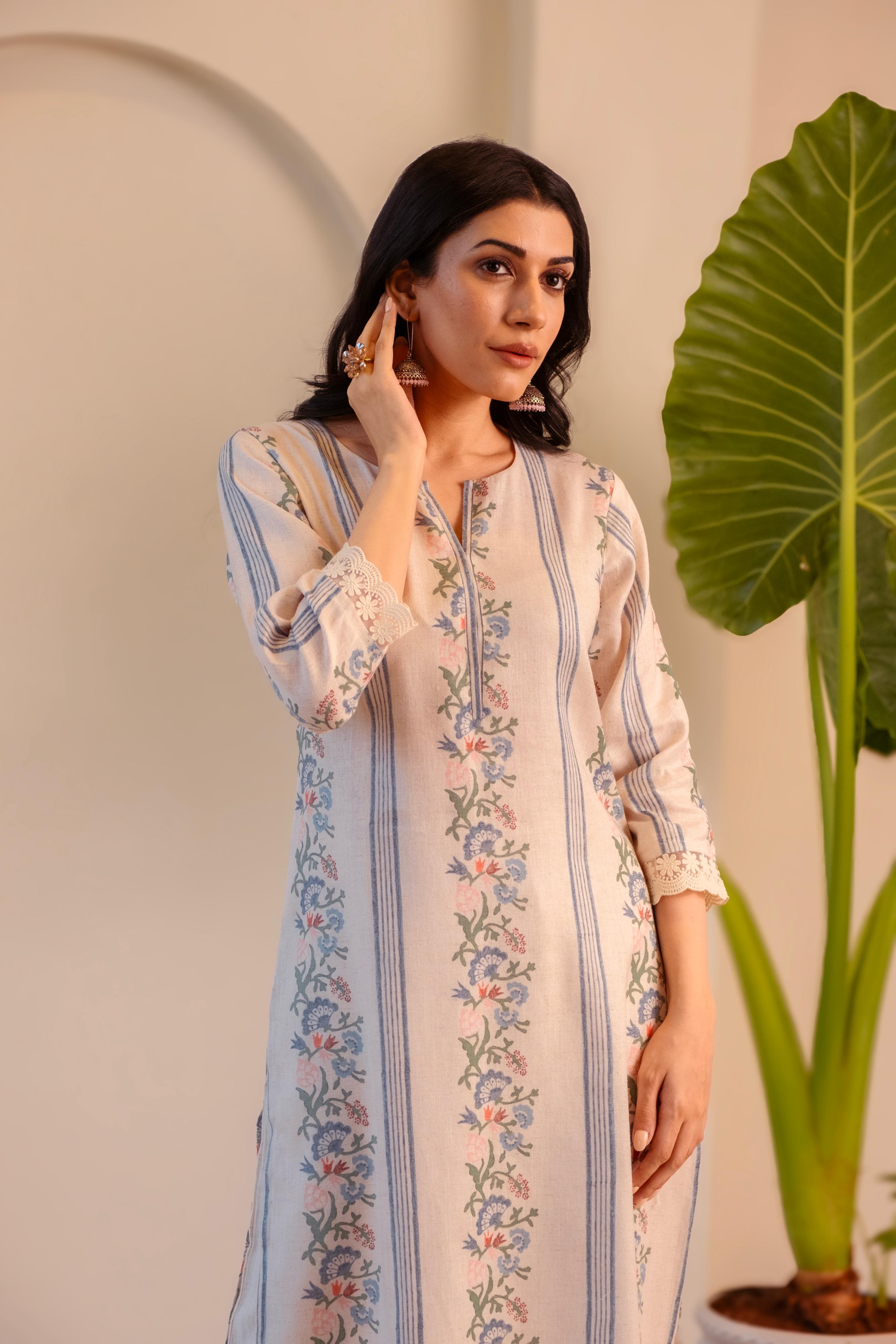 Gulzaar Handloom Cotton Kurta/Co-ord Set | HER-532