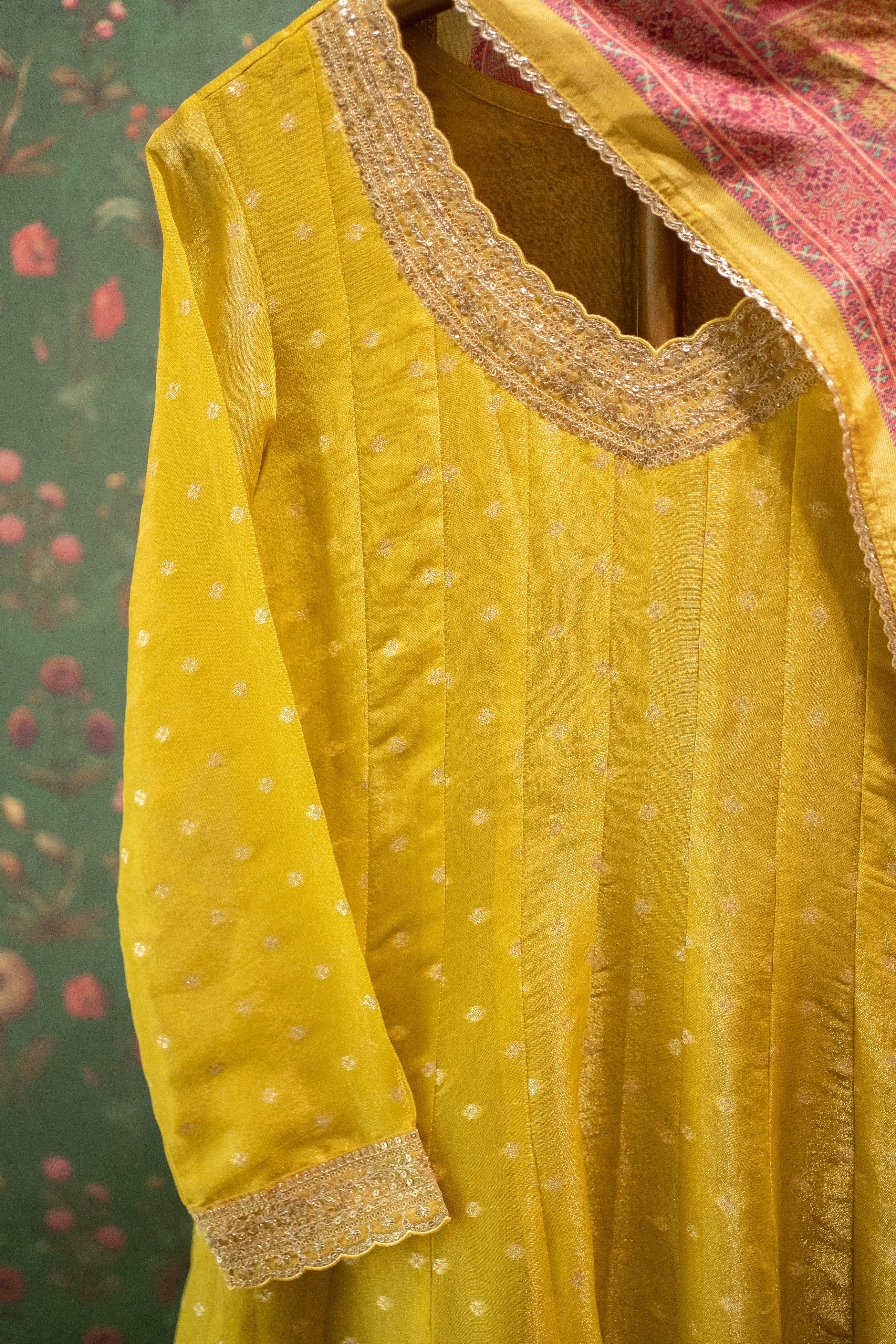 Yellow Kashish Chanderi Silk Suit Set | HER-561