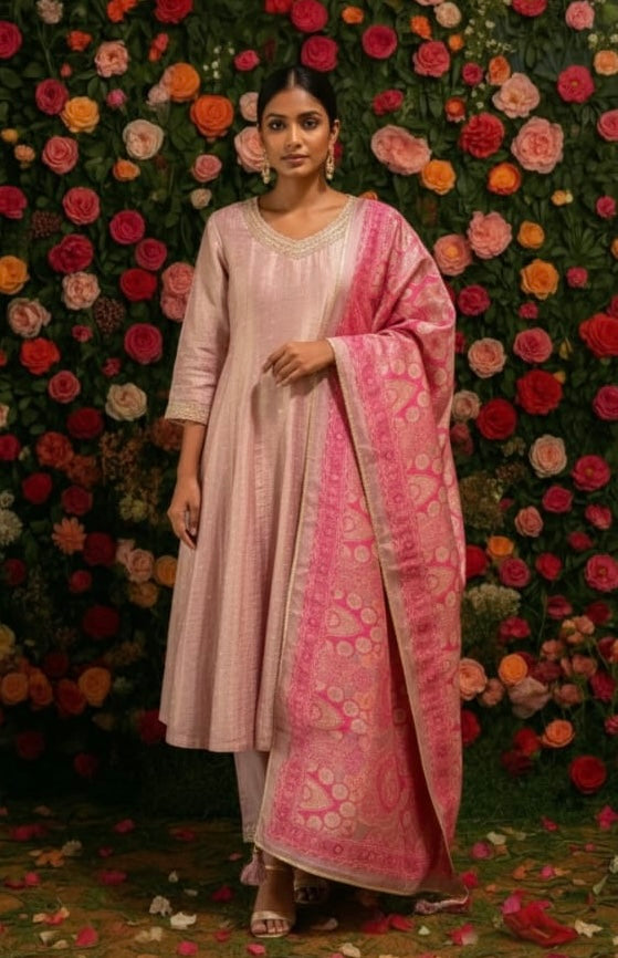 Gulab Kashish Chanderi Silk Suit Set | HER-561