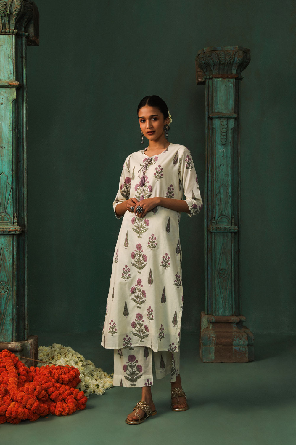 Bloom & Thread Kurta/Co-ord Set - Lavender
