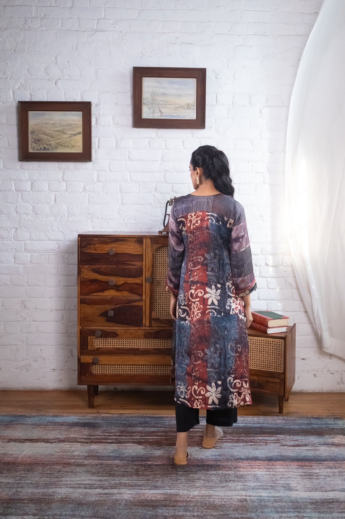 Blue Gajji Silk Embellished Luxe Kurta Set
