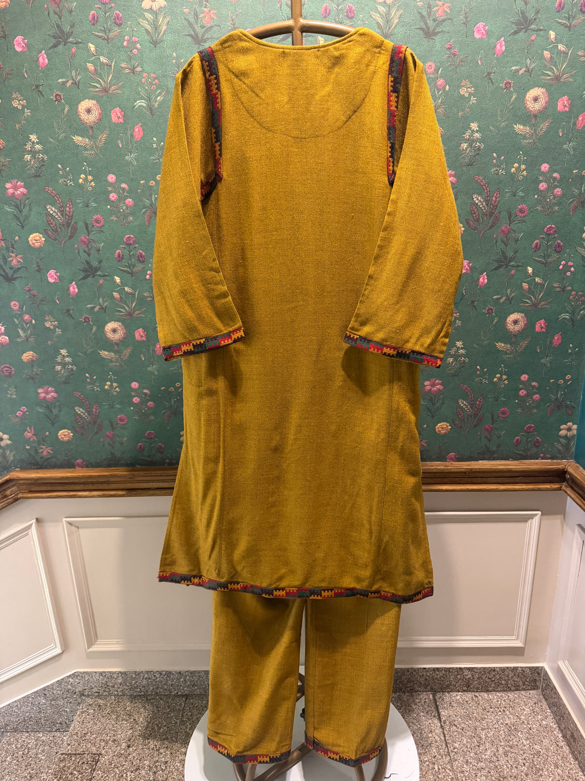 Mustard Yellow Woollen Kurta/Co-ord Set