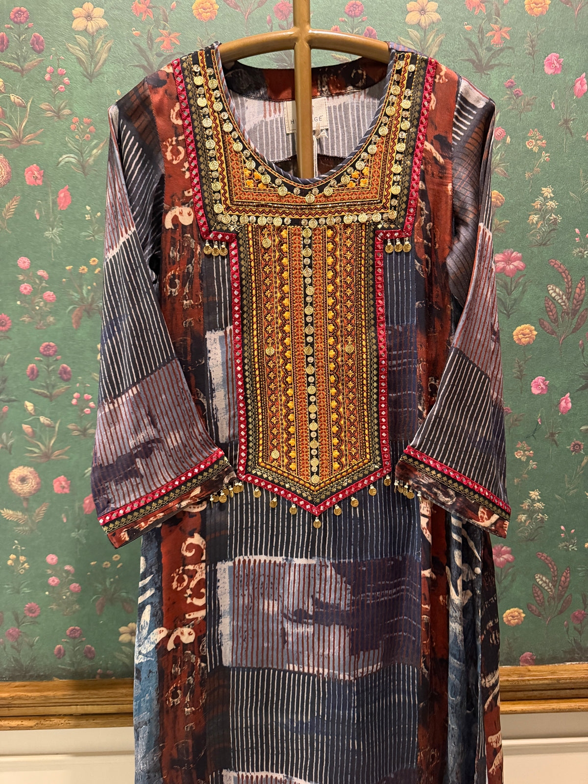 Blue Gajji Silk Embellished Luxe Kurta Set