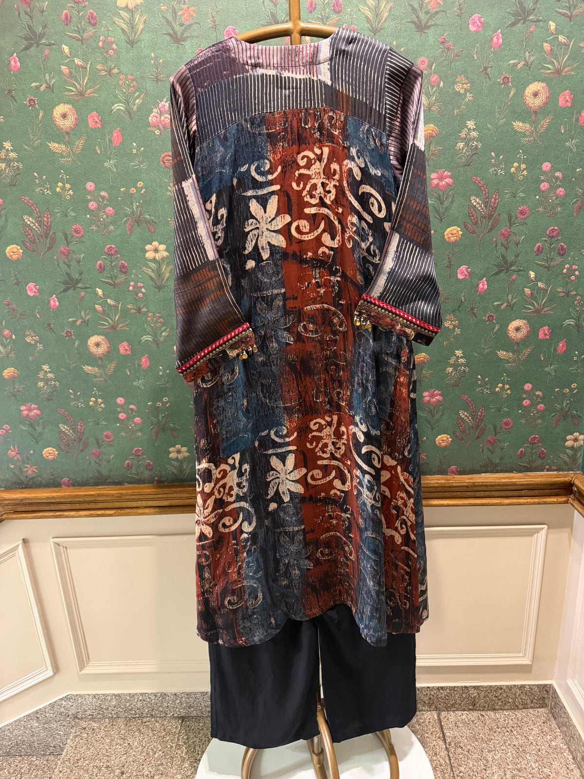 Blue Gajji Silk Embellished Luxe Kurta Set