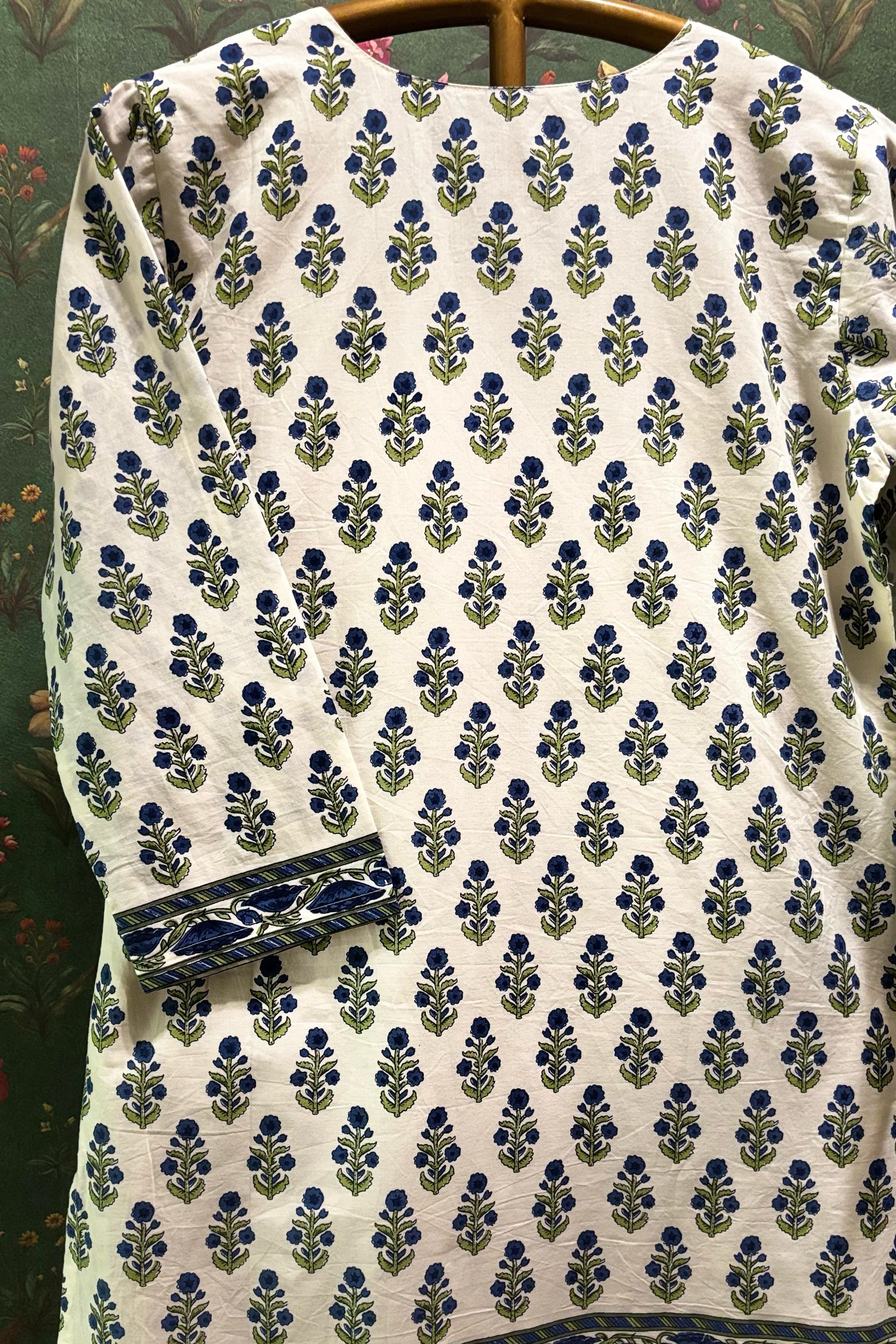 Tassel Bloom Blue Co-ord/Kurta Set | HER-566