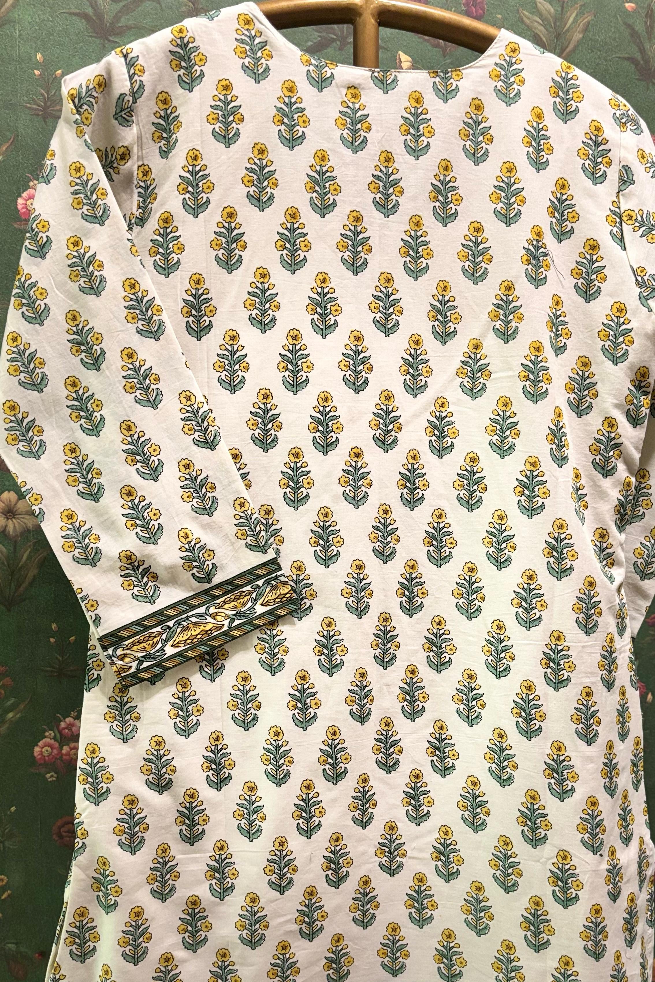 Tassel Bloom Yellow Co-ord/Kurta Set | HER-566