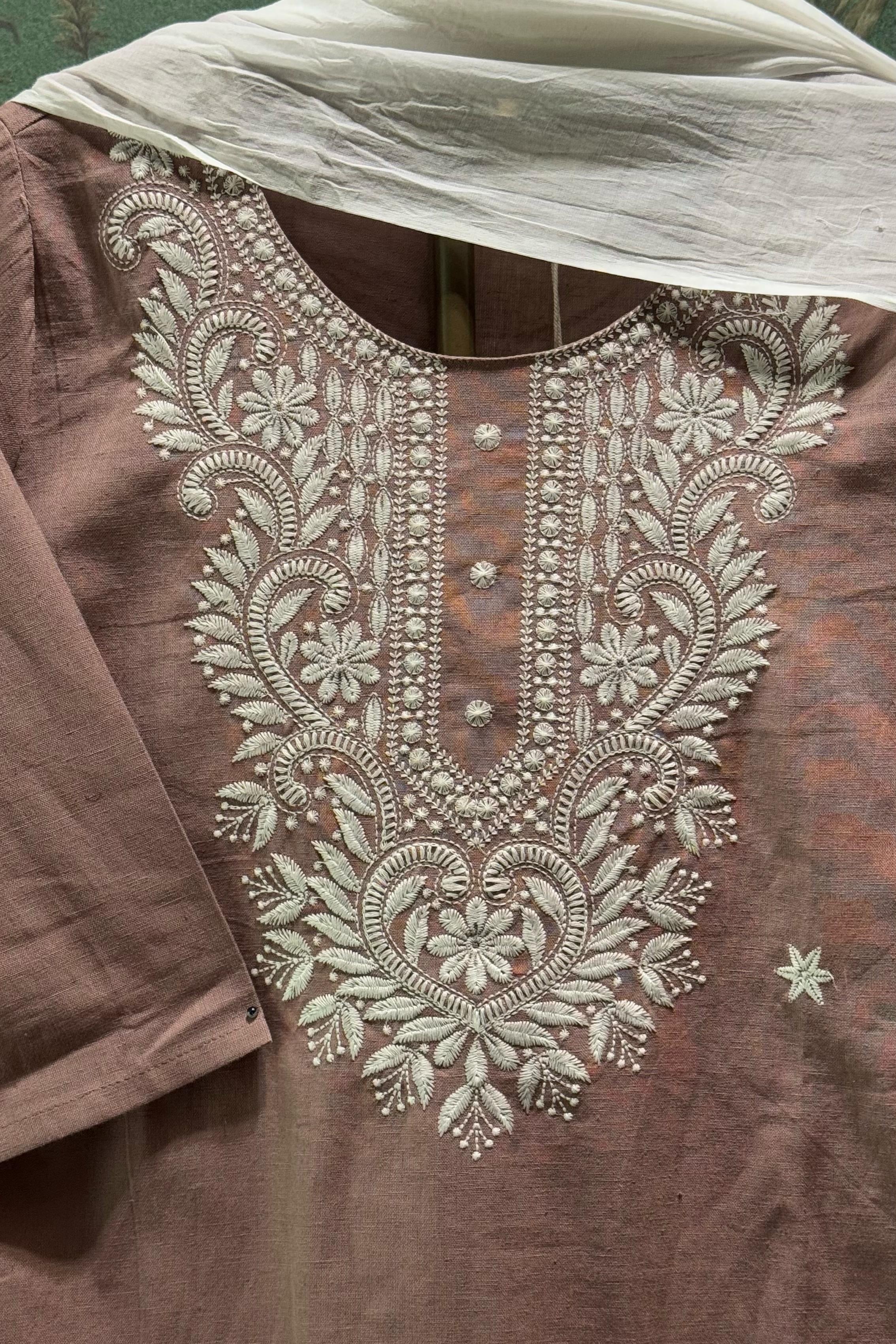 Pastel Pink Chikankari Suit Set | HER-522