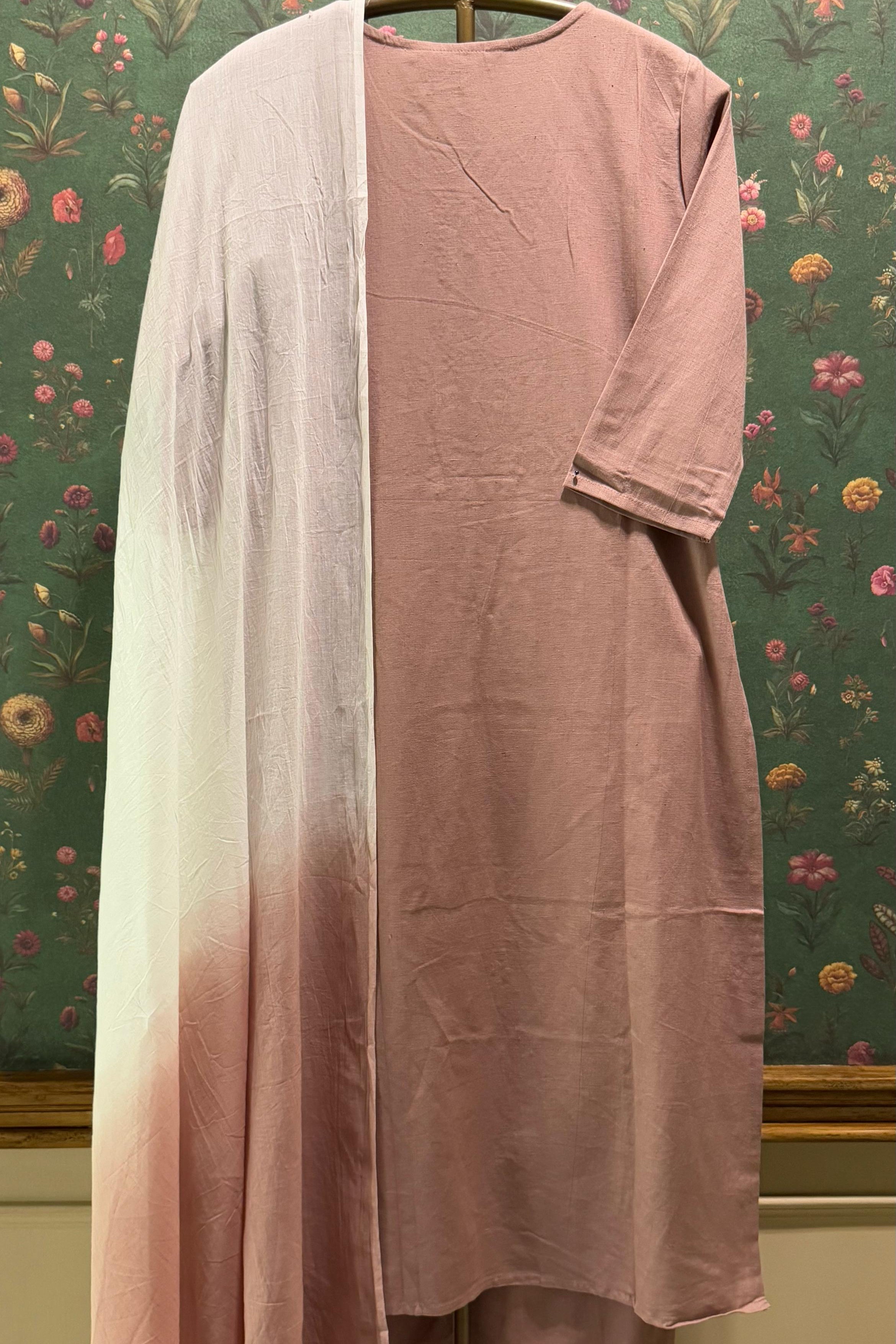 Pastel Pink Chikankari Suit Set | HER-522