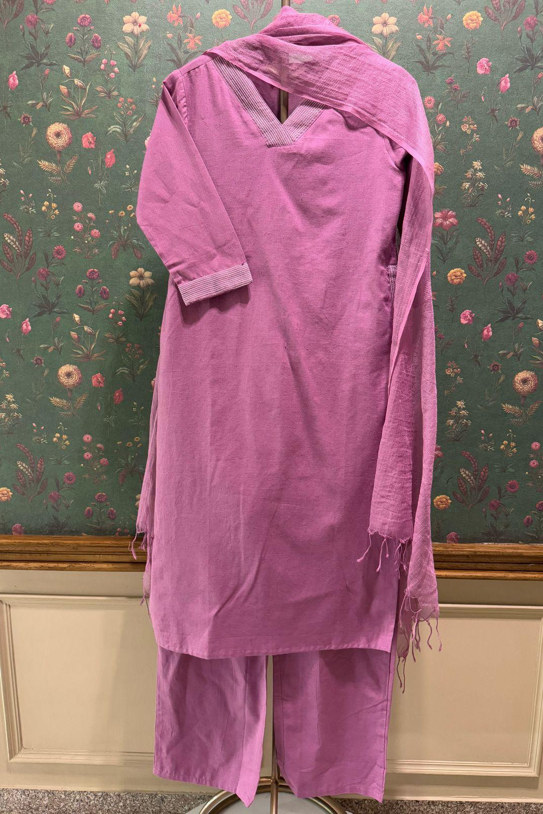 Tailored Lilac Cotton Suit Set | HER-529