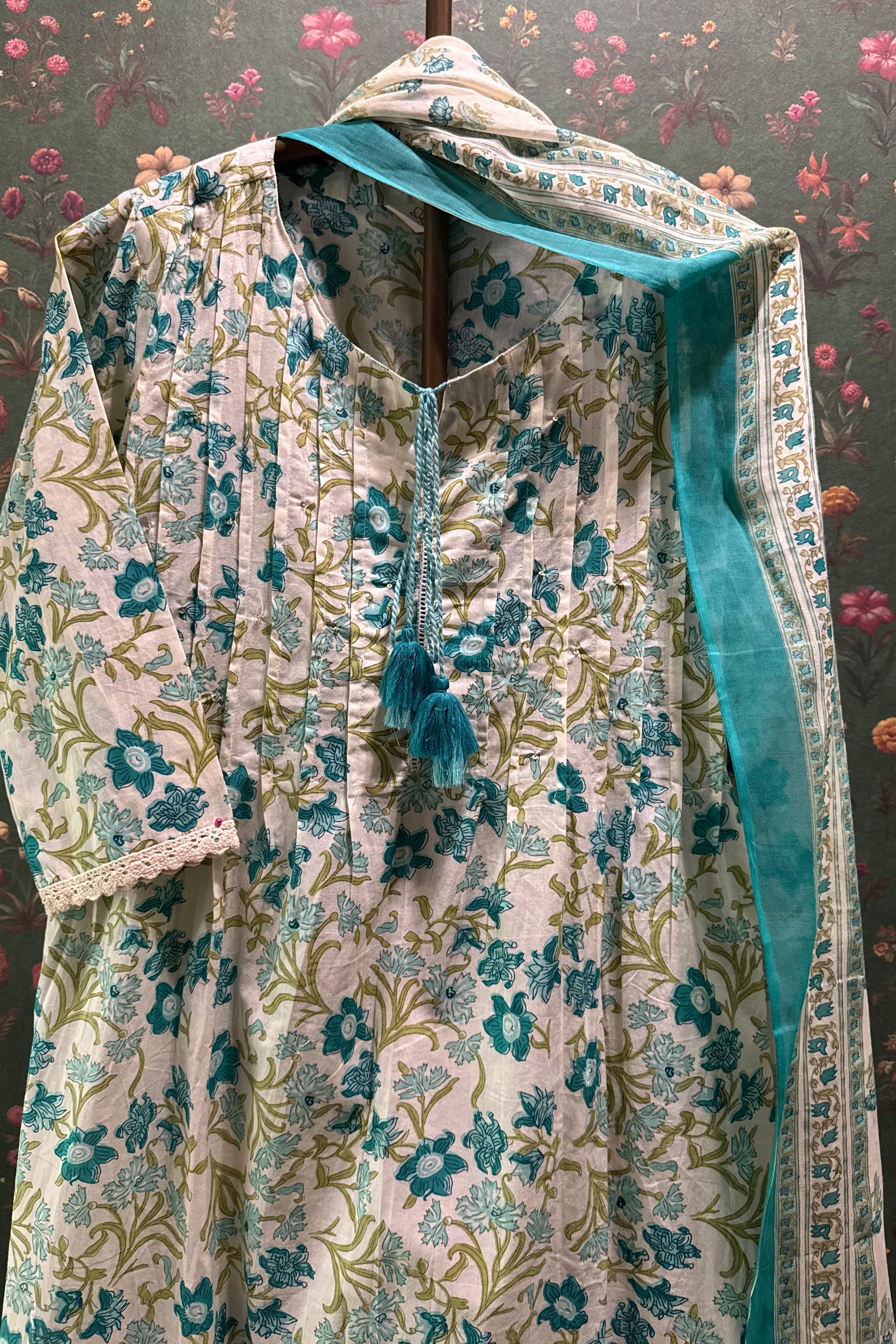 Mint Meadow Floral Suit Set