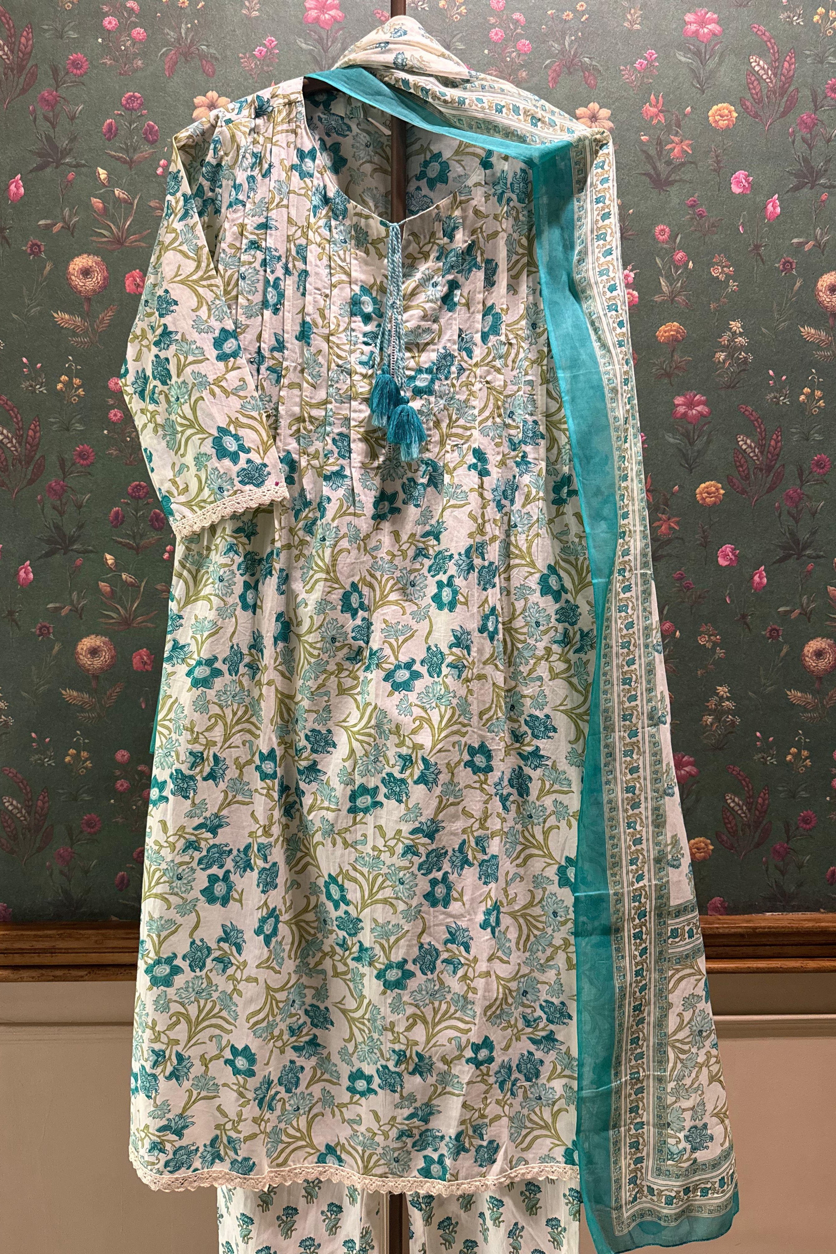 Mint Meadow Floral Suit Set