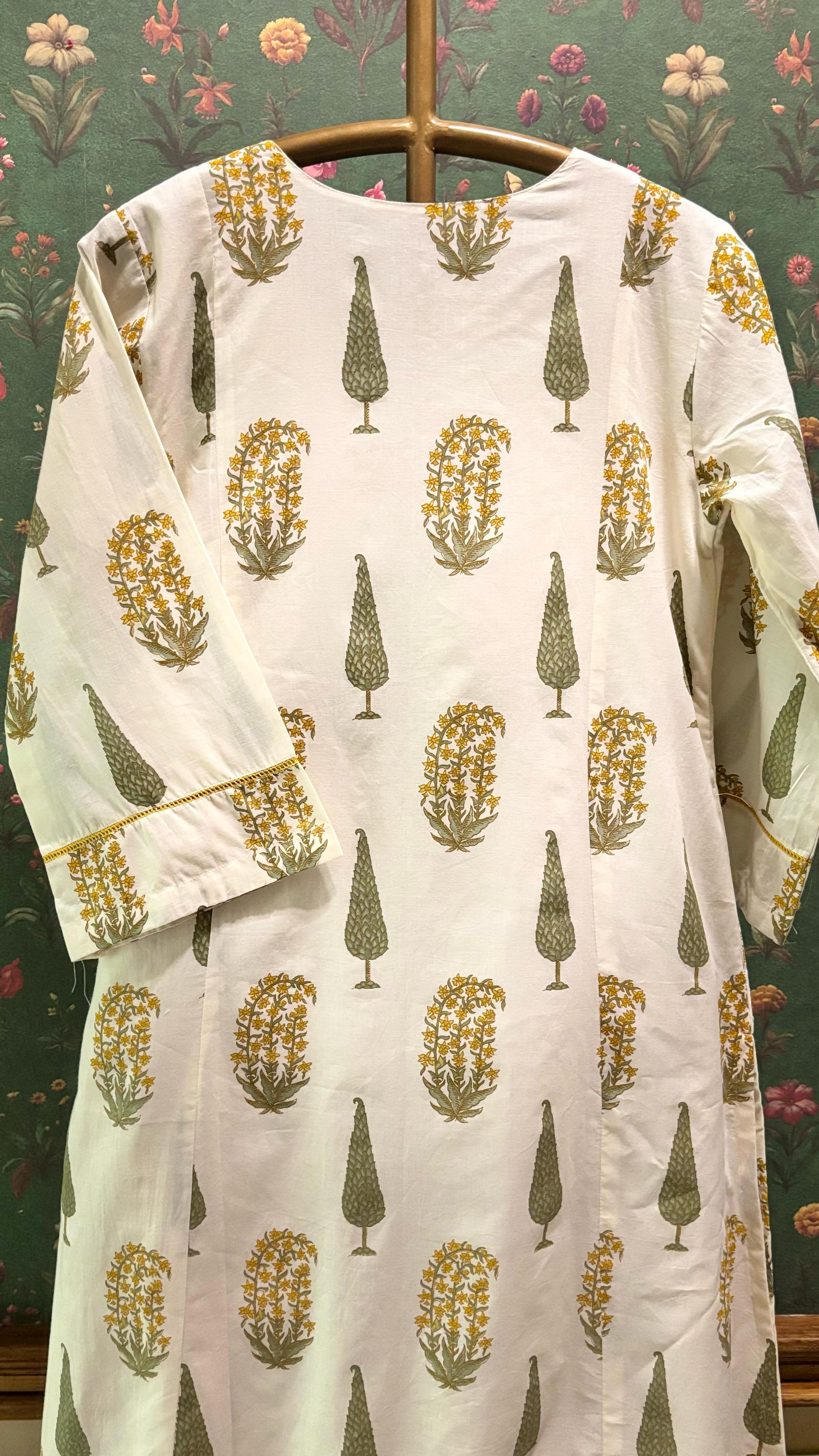 Paisley Hand-block Cotton Kurta/Co-ord Set