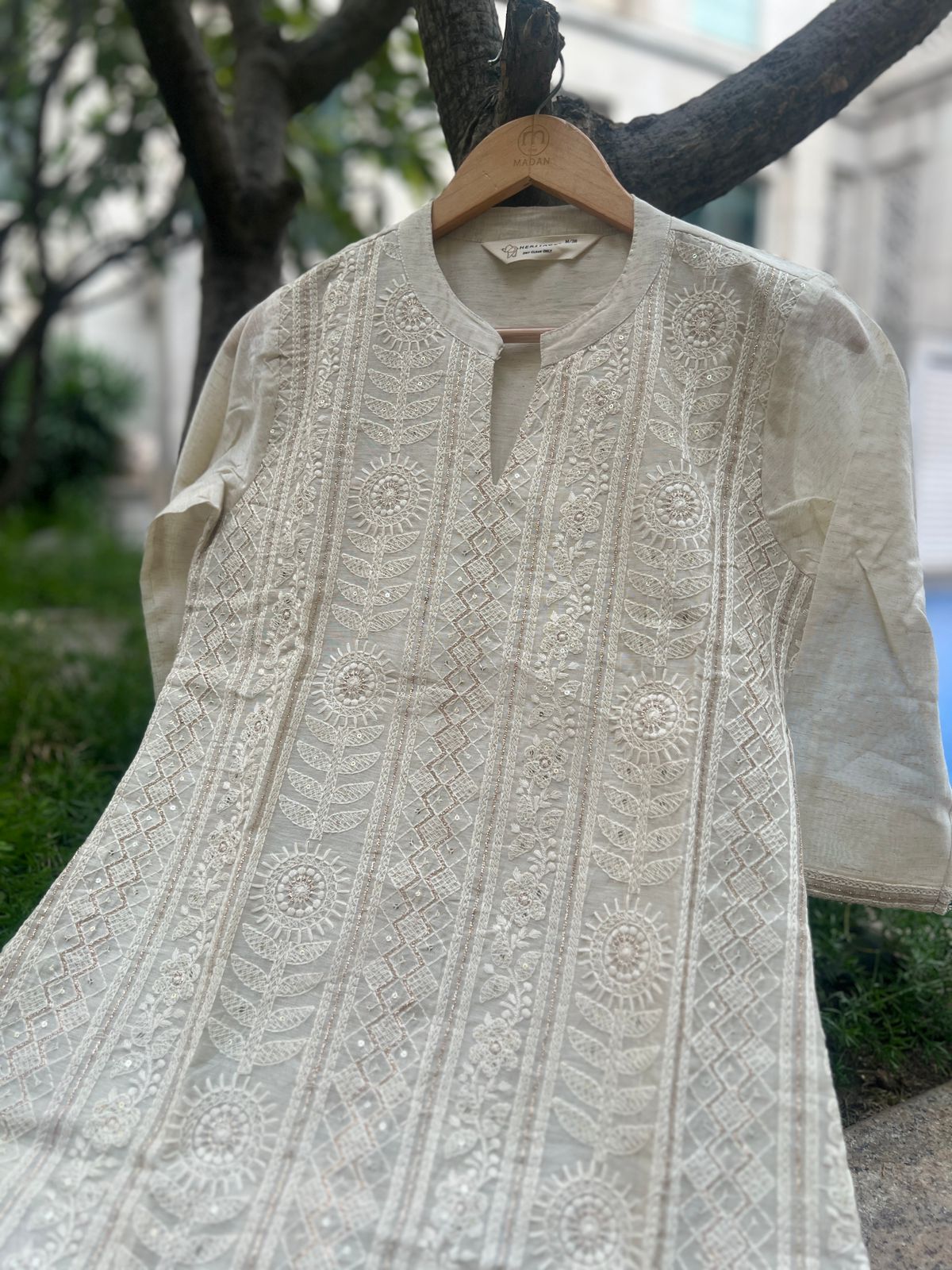 Chikankari Chanderi Kurta/Co-ord Set | HER-122